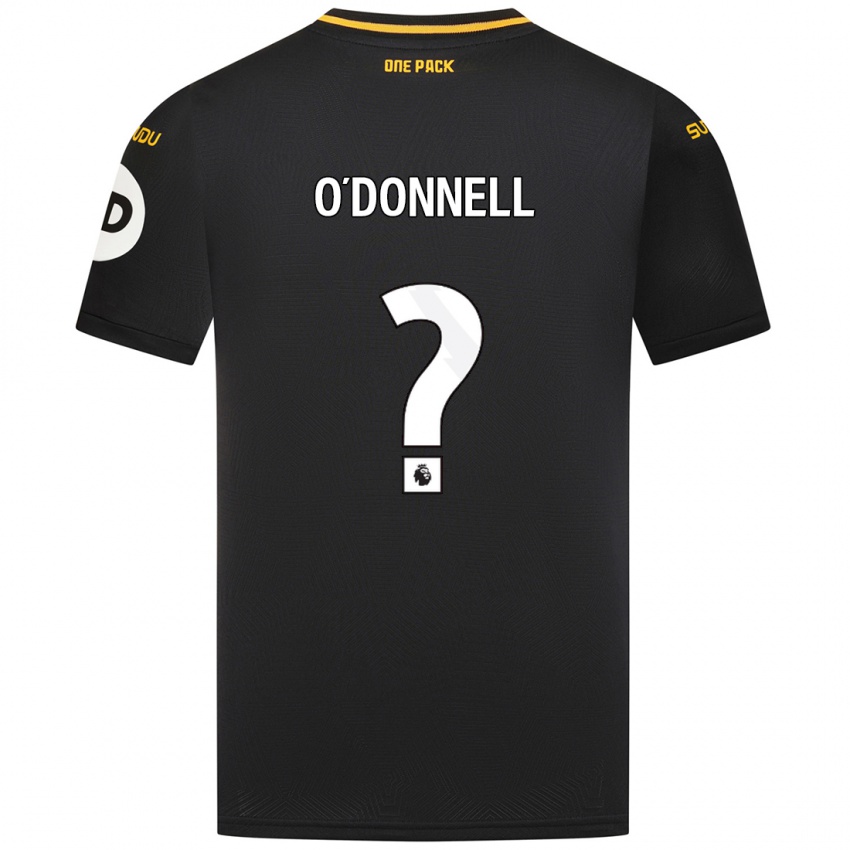 Mujer Camiseta Luke O'donnell #0 Negro 2ª Equipación 2024/25 La Camisa