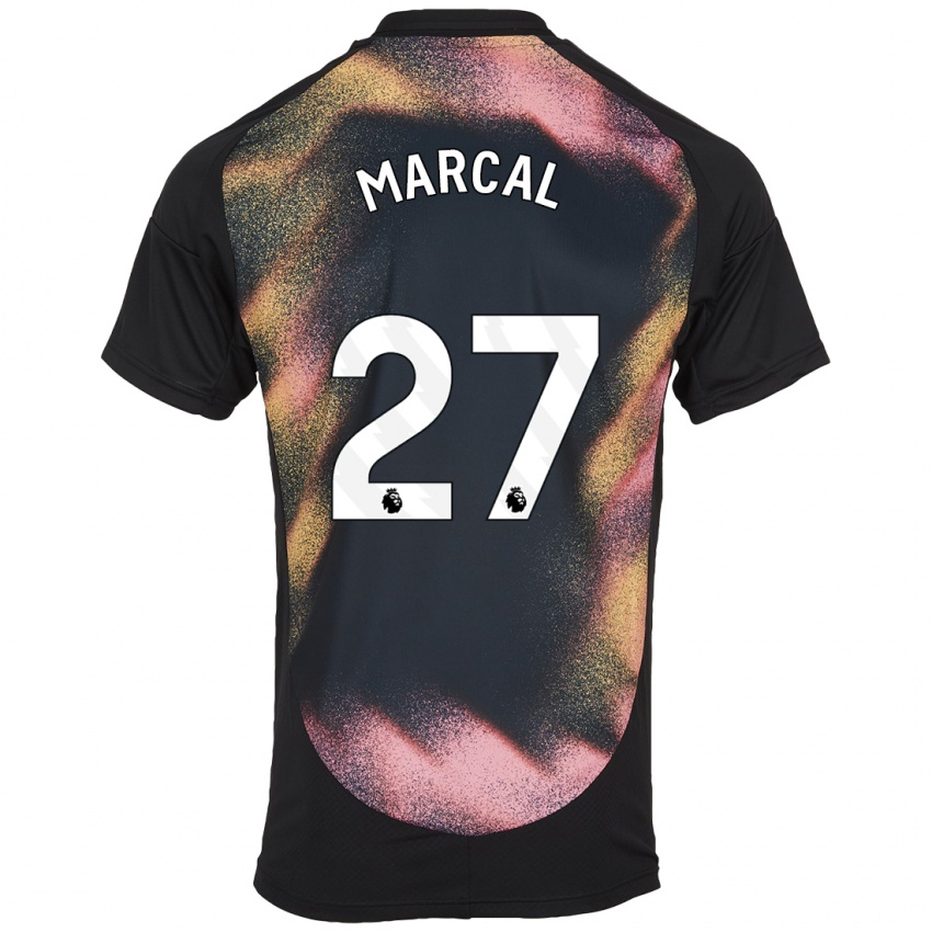 Mujer Camiseta Wanya Marçal #27 Negro Blanco 2ª Equipación 2024/25 La Camisa