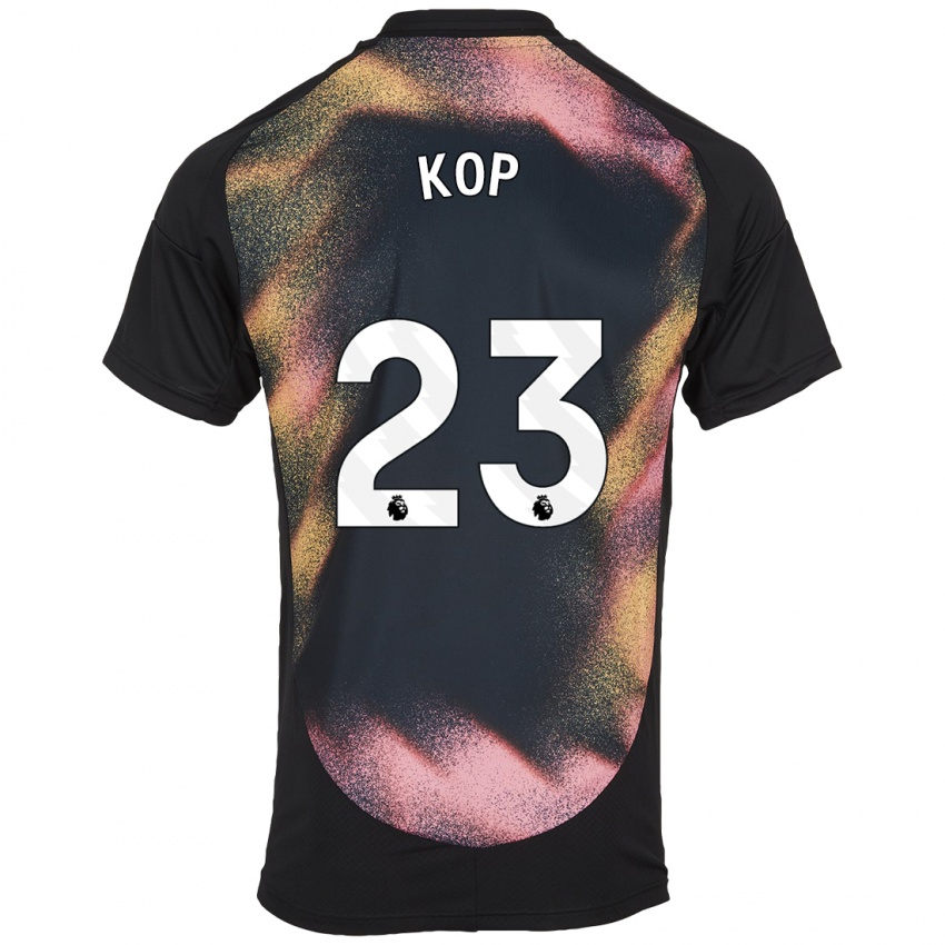 Mujer Camiseta Lize Kop #23 Negro Blanco 2ª Equipación 2024/25 La Camisa