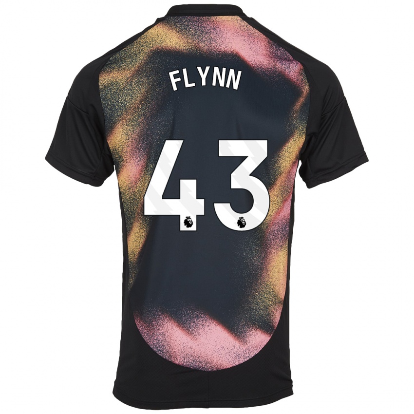 Mujer Camiseta Shane Flynn #43 Negro Blanco 2ª Equipación 2024/25 La Camisa