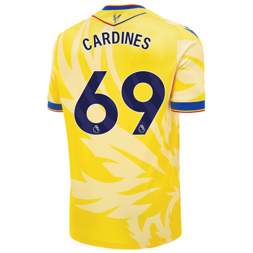 Mujer Camiseta Rio Cardines #69 Amarillo 2ª Equipación 2024/25 La Camisa