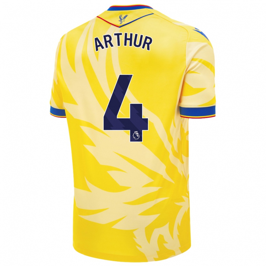 Mujer Camiseta Chloe Arthur #4 Amarillo 2ª Equipación 2024/25 La Camisa