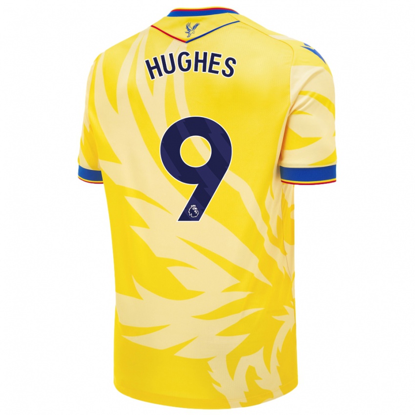 Mujer Camiseta Elise Hughes #9 Amarillo 2ª Equipación 2024/25 La Camisa