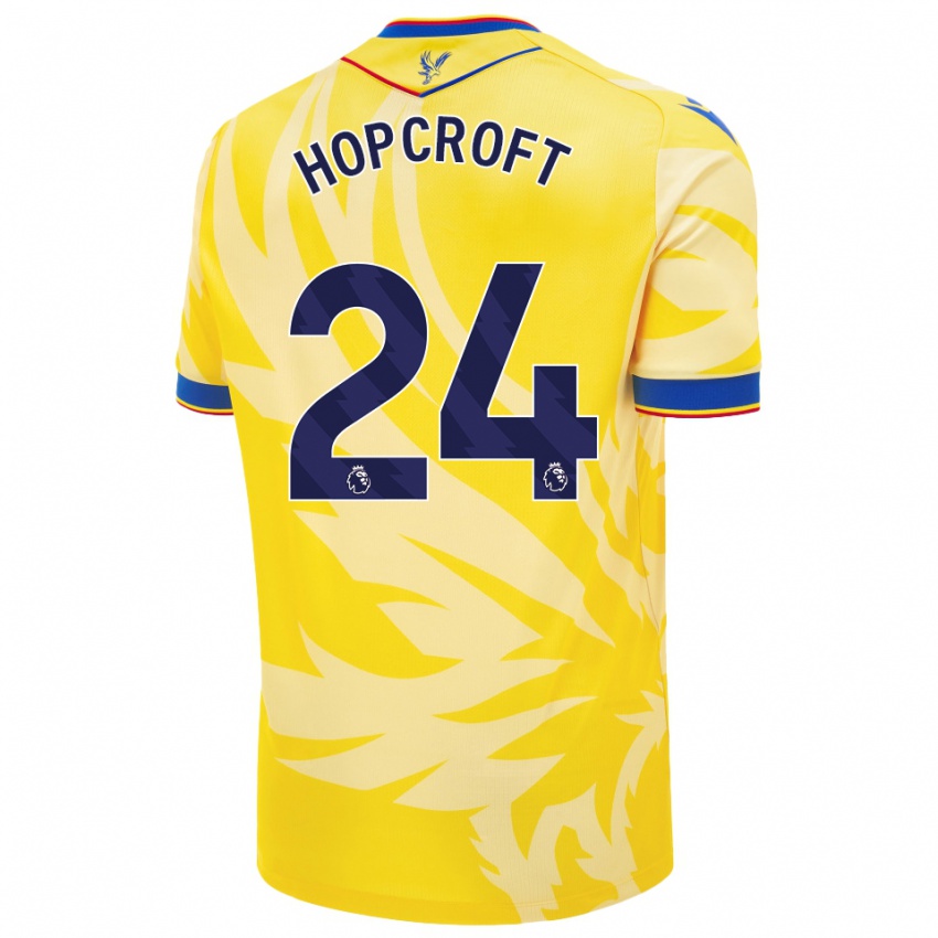 Mujer Camiseta Shanade Hopcroft #24 Amarillo 2ª Equipación 2024/25 La Camisa