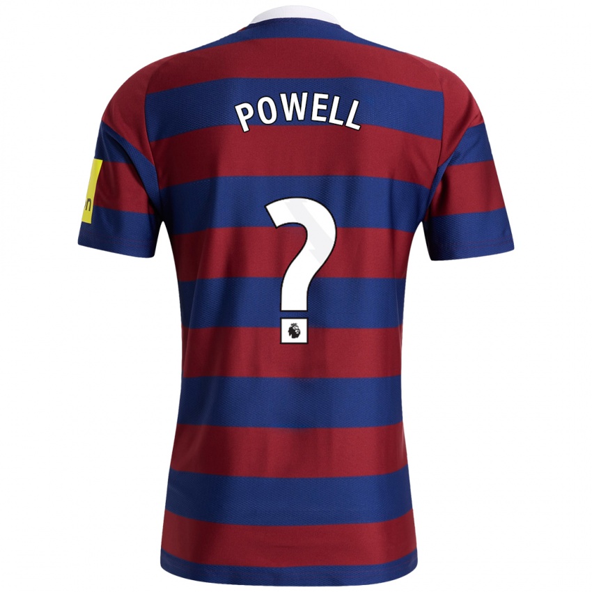 Mujer Camiseta Harry Powell #0 Burdeos Azul Marino 2ª Equipación 2024/25 La Camisa