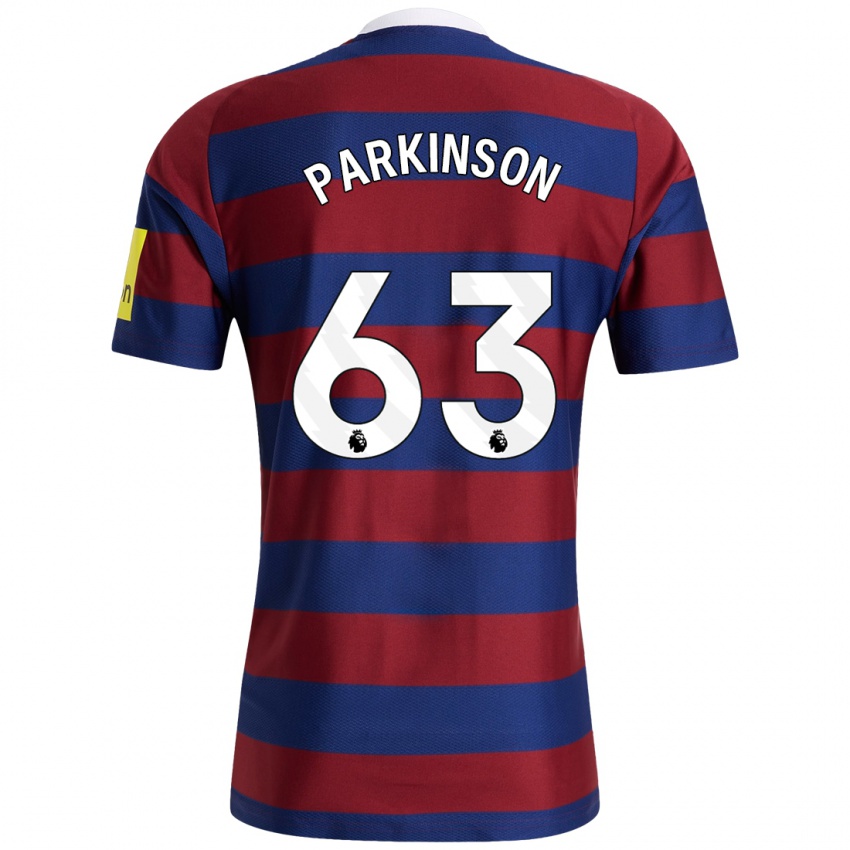 Mujer Camiseta Ben Parkinson #63 Burdeos Azul Marino 2ª Equipación 2024/25 La Camisa