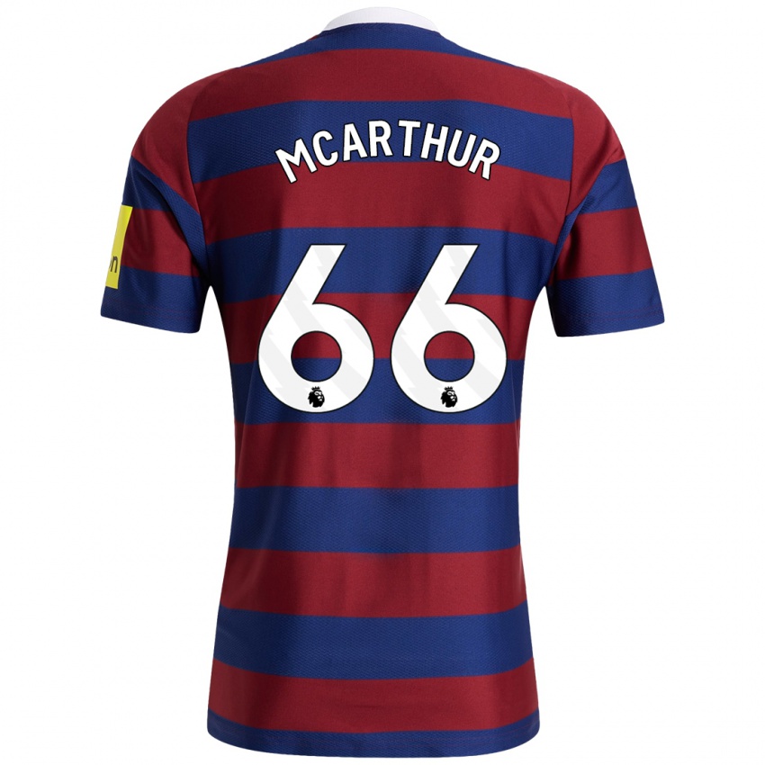 Mujer Camiseta Charlie Mcarthur #66 Burdeos Azul Marino 2ª Equipación 2024/25 La Camisa