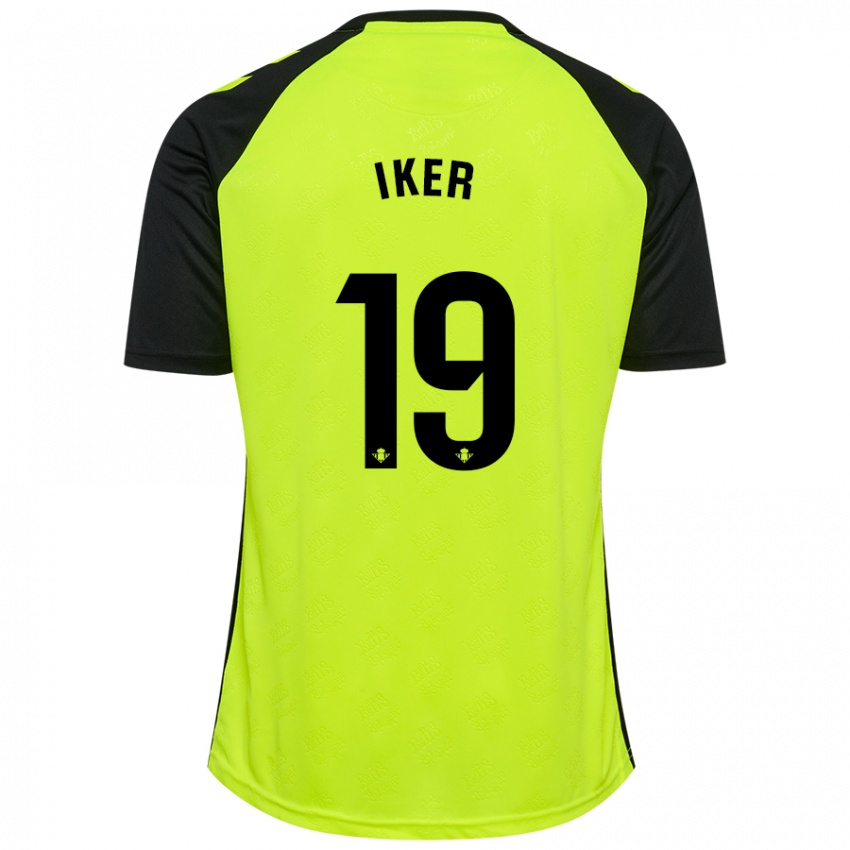 Mujer Camiseta Iker Losada #19 Amarillo Fluorescente Negro 2ª Equipación 2024/25 La Camisa