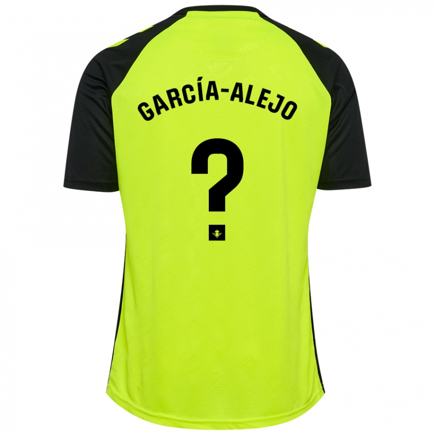 Mujer Camiseta Raúl García-Alejo #0 Amarillo Fluorescente Negro 2ª Equipación 2024/25 La Camisa