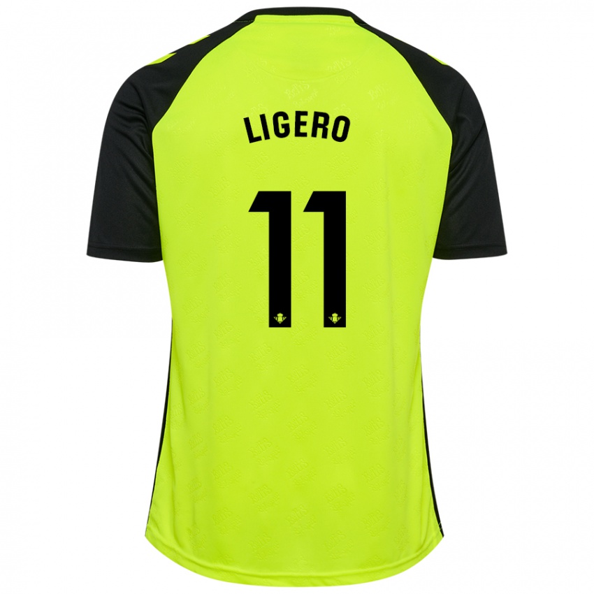 Mujer Camiseta Nuria Ligero #11 Amarillo Fluorescente Negro 2ª Equipación 2024/25 La Camisa