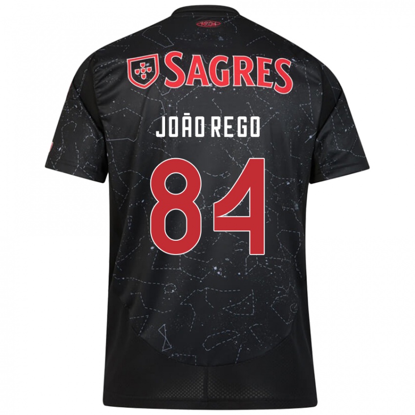 Mujer Camiseta João Rêgo #84 Negro Rojo 2ª Equipación 2024/25 La Camisa