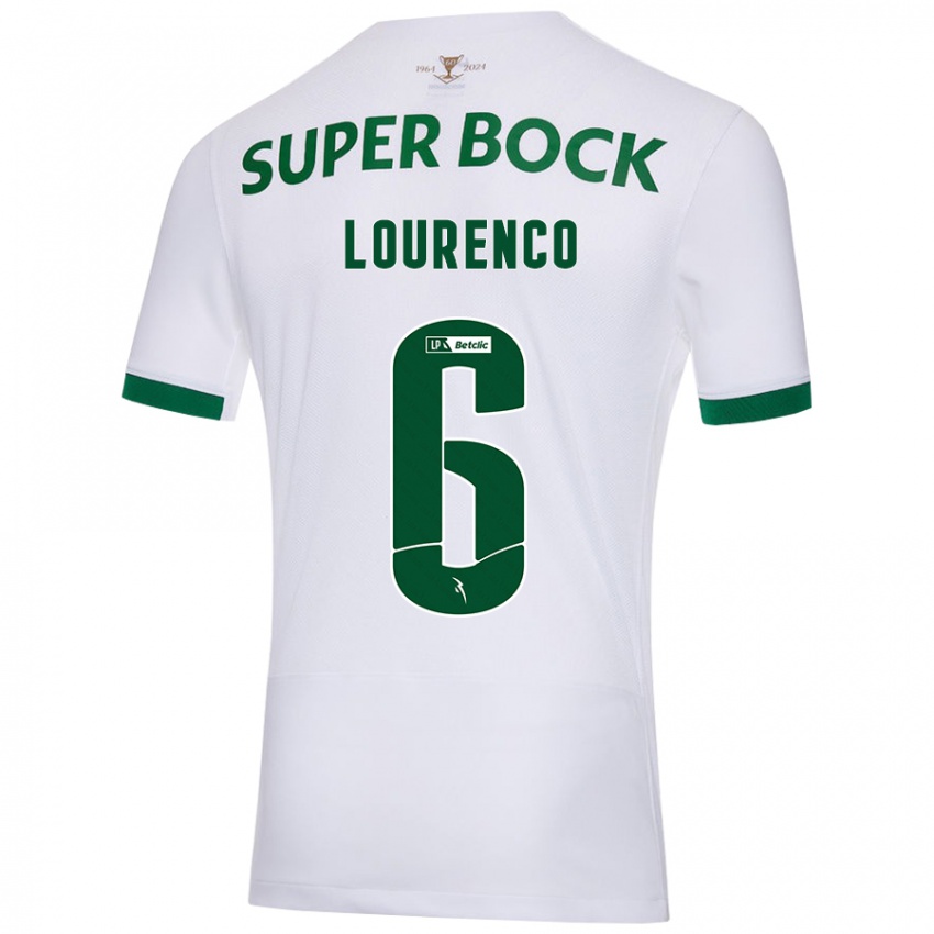 Mujer Camiseta Bruna Lourenço Urbano Costa #6 Blanco Verde 2ª Equipación 2024/25 La Camisa