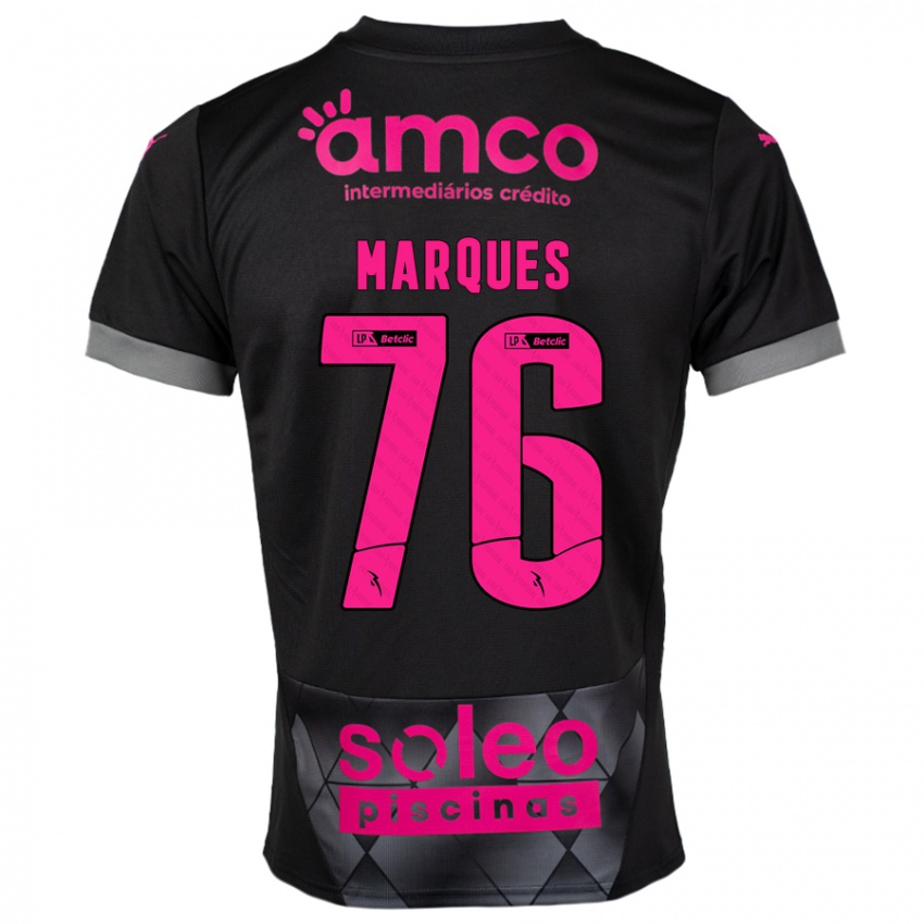 Mujer Camiseta Tomás Marques #76 Negro Rosa 2ª Equipación 2024/25 La Camisa