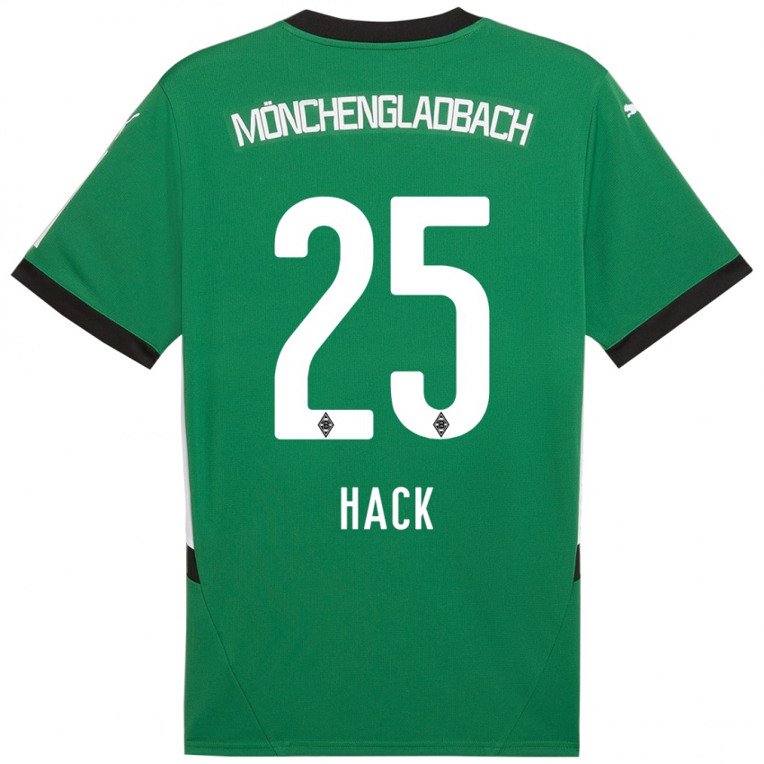 Mujer Camiseta Robin Hack #25 Verde Blanco 2ª Equipación 2024/25 La Camisa