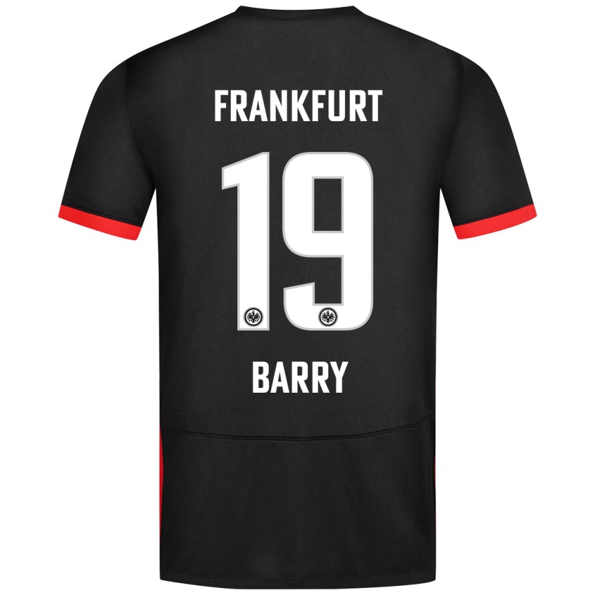 Mujer Camiseta Jasha Barry #19 Negro 2ª Equipación 2024/25 La Camisa