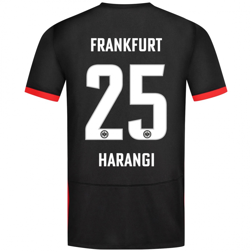 Mujer Camiseta Aiden Harangi #25 Negro 2ª Equipación 2024/25 La Camisa