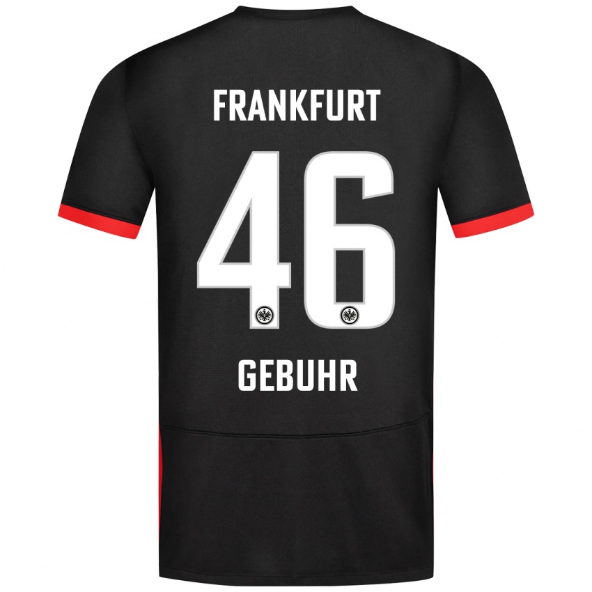 Mujer Camiseta Dario Gebuhr #46 Negro 2ª Equipación 2024/25 La Camisa