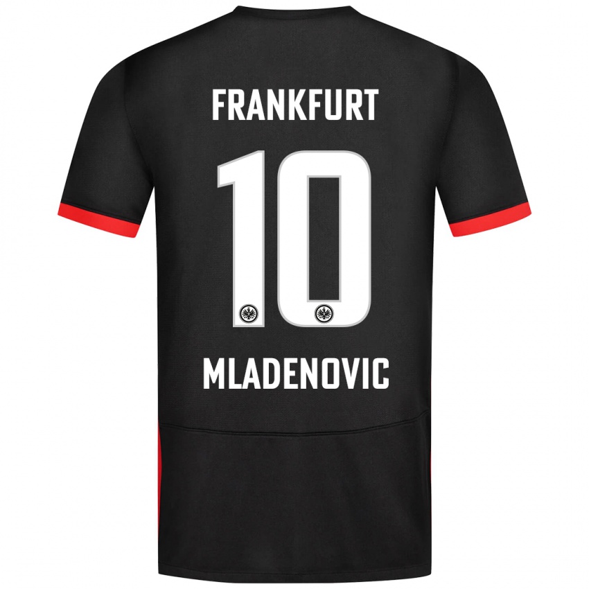 Mujer Camiseta Marko Mladenovic #10 Negro 2ª Equipación 2024/25 La Camisa