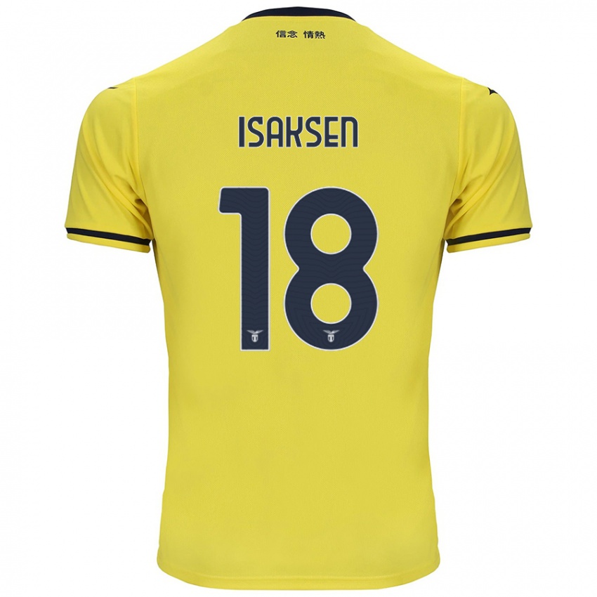 Mujer Camiseta Gustav Isaksen #18 Amarillo 2ª Equipación 2024/25 La Camisa