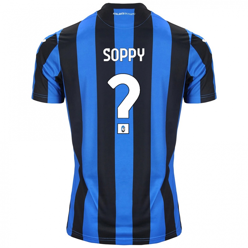 Niño Camiseta Brandon Soppy #0 Azul Negro 1ª Equipación 2024/25 La Camisa