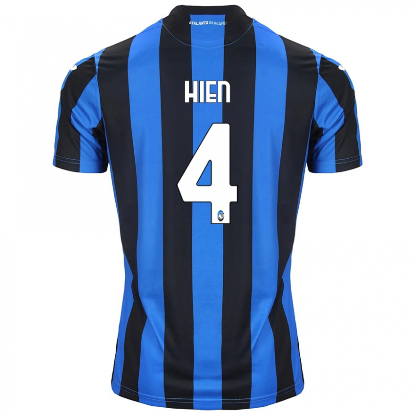 Niño Camiseta Isak Hien #4 Azul Negro 1ª Equipación 2024/25 La Camisa