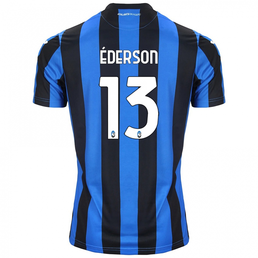 Niño Camiseta Ederson #13 Azul Negro 1ª Equipación 2024/25 La Camisa