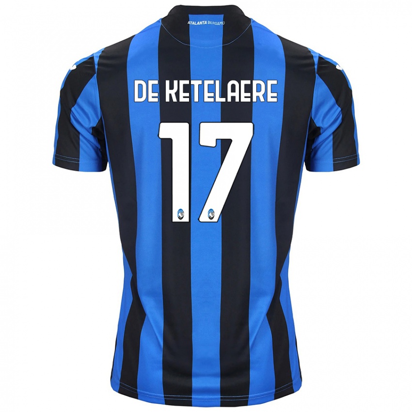 Niño Camiseta Charles De Ketelaere #17 Azul Negro 1ª Equipación 2024/25 La Camisa