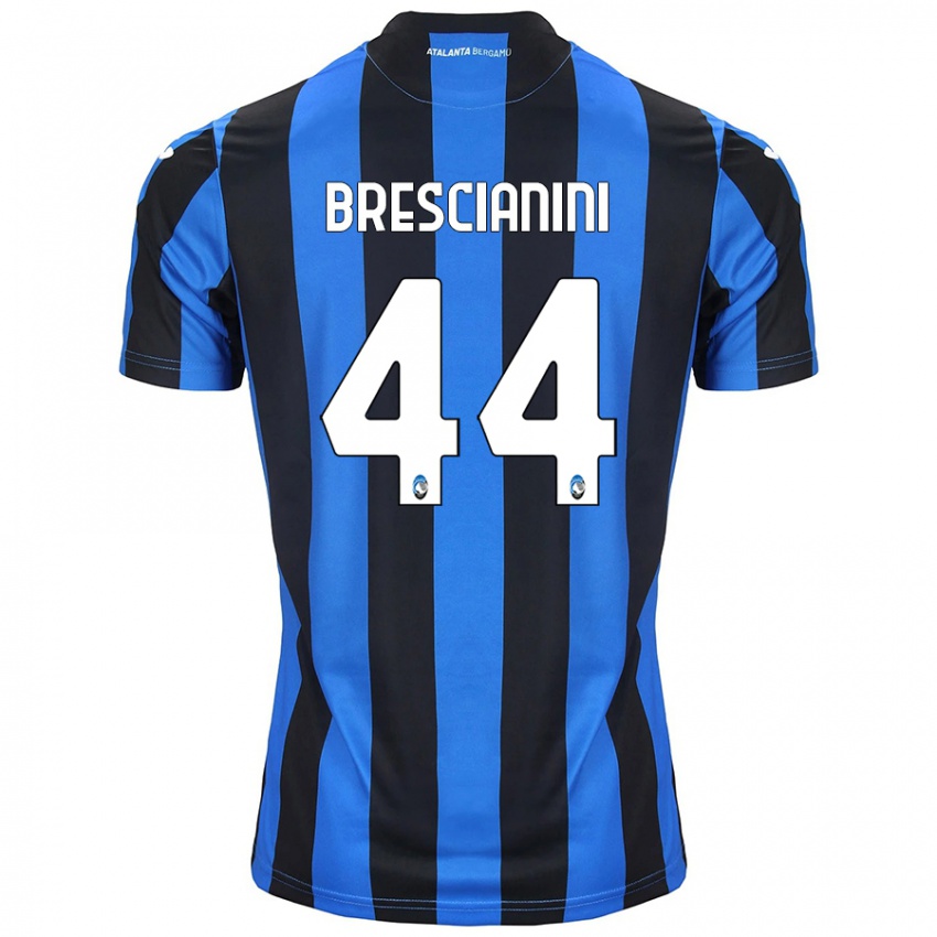 Niño Camiseta Marco Brescianini #44 Azul Negro 1ª Equipación 2024/25 La Camisa