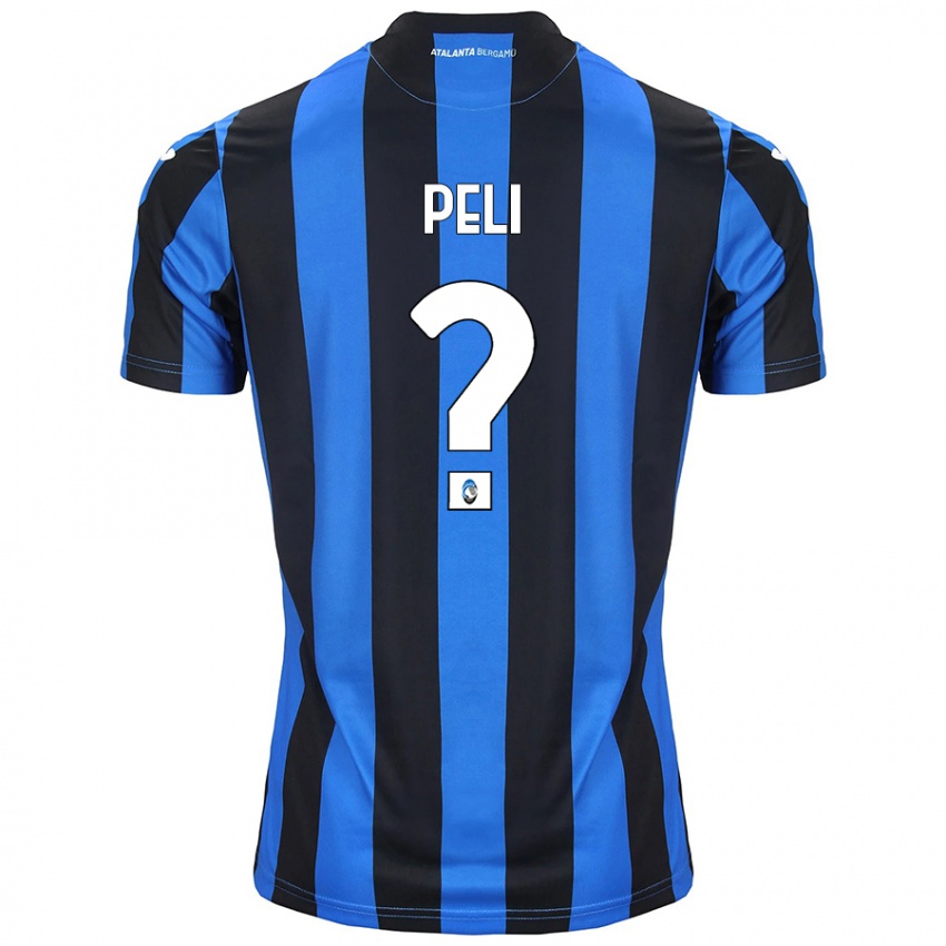 Niño Camiseta Lorenzo Peli #0 Azul Negro 1ª Equipación 2024/25 La Camisa