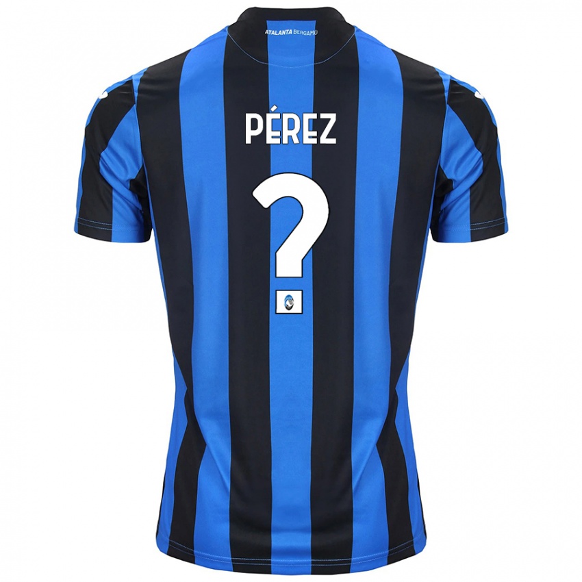 Niño Camiseta David Pérez #0 Azul Negro 1ª Equipación 2024/25 La Camisa