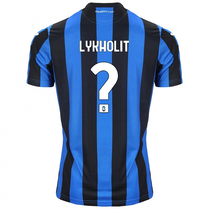 Niño Camiseta Ivan Lykholit #0 Azul Negro 1ª Equipación 2024/25 La Camisa