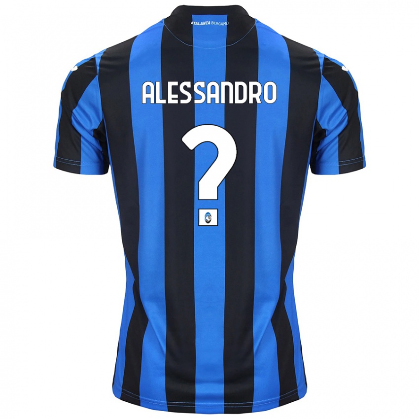 Niño Camiseta Alessandro Rinaldi #0 Azul Negro 1ª Equipación 2024/25 La Camisa