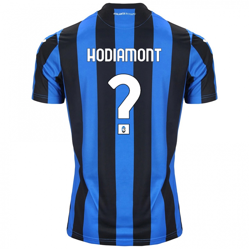 Niño Camiseta Lyam Hodiamont #0 Azul Negro 1ª Equipación 2024/25 La Camisa