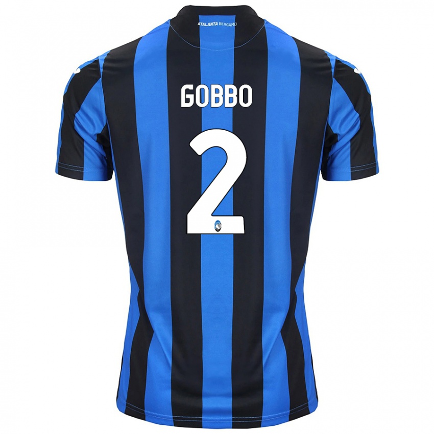 Niño Camiseta Luca Gobbo #2 Azul Negro 1ª Equipación 2024/25 La Camisa