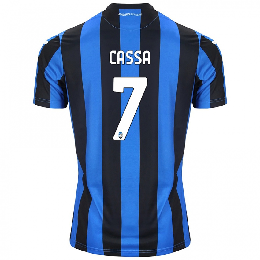 Niño Camiseta Federico Cassa #7 Azul Negro 1ª Equipación 2024/25 La Camisa