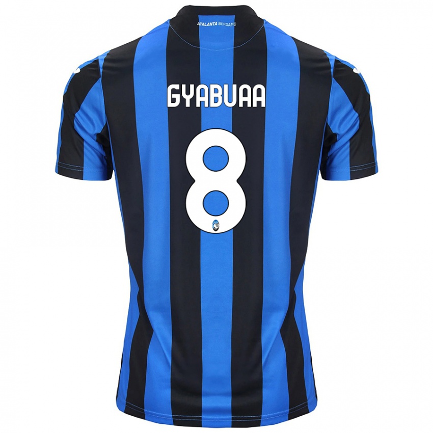 Niño Camiseta Emmanuel Gyabuaa #8 Azul Negro 1ª Equipación 2024/25 La Camisa