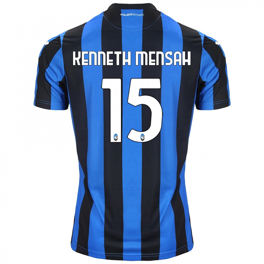 Niño Camiseta Anthony Kenneth Mensah #15 Azul Negro 1ª Equipación 2024/25 La Camisa