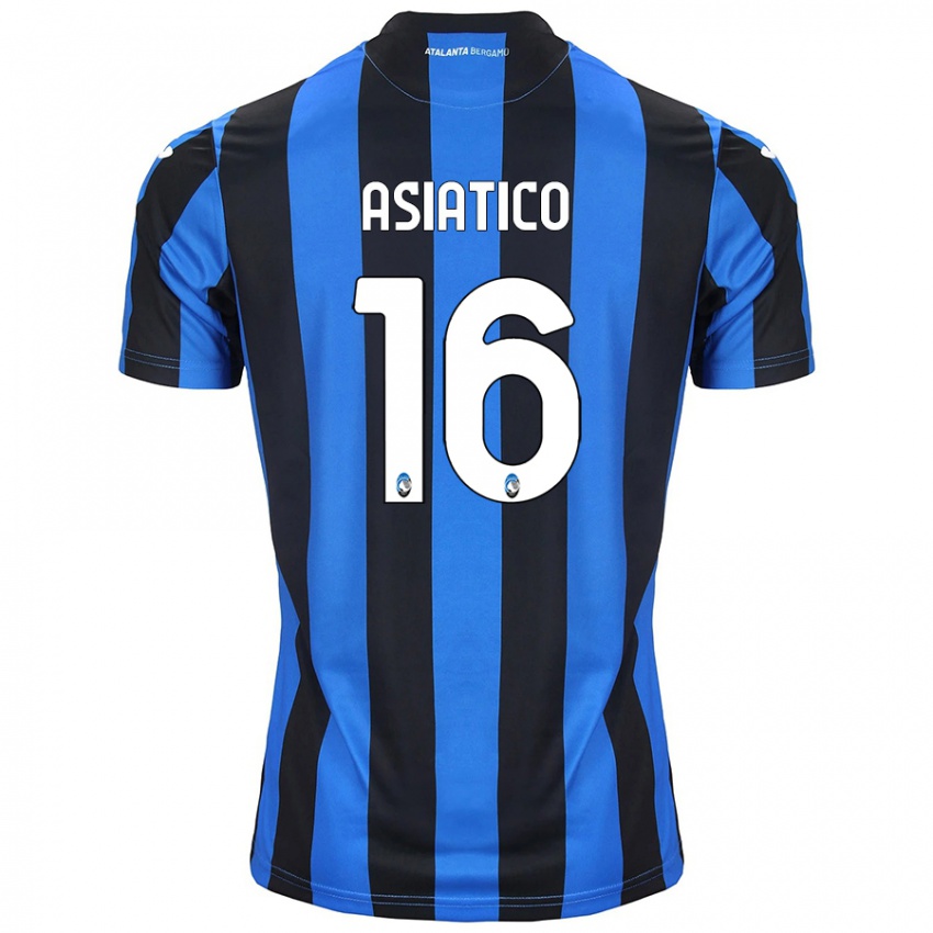 Niño Camiseta Pietro Asiatico #16 Azul Negro 1ª Equipación 2024/25 La Camisa