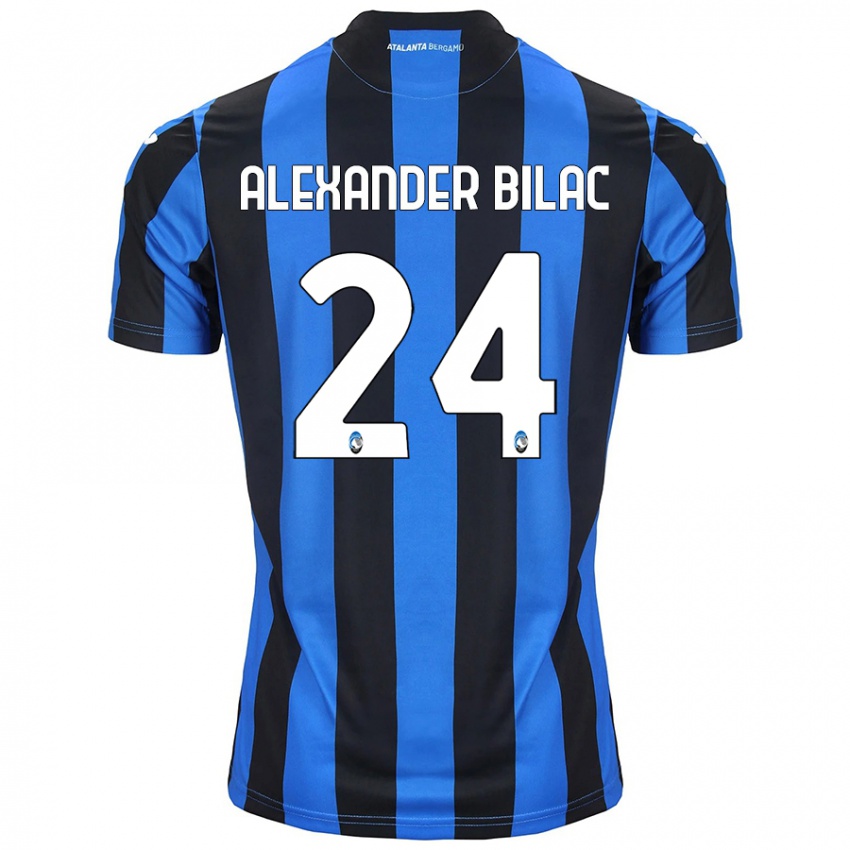 Niño Camiseta Max Alexander Bilac #24 Azul Negro 1ª Equipación 2024/25 La Camisa