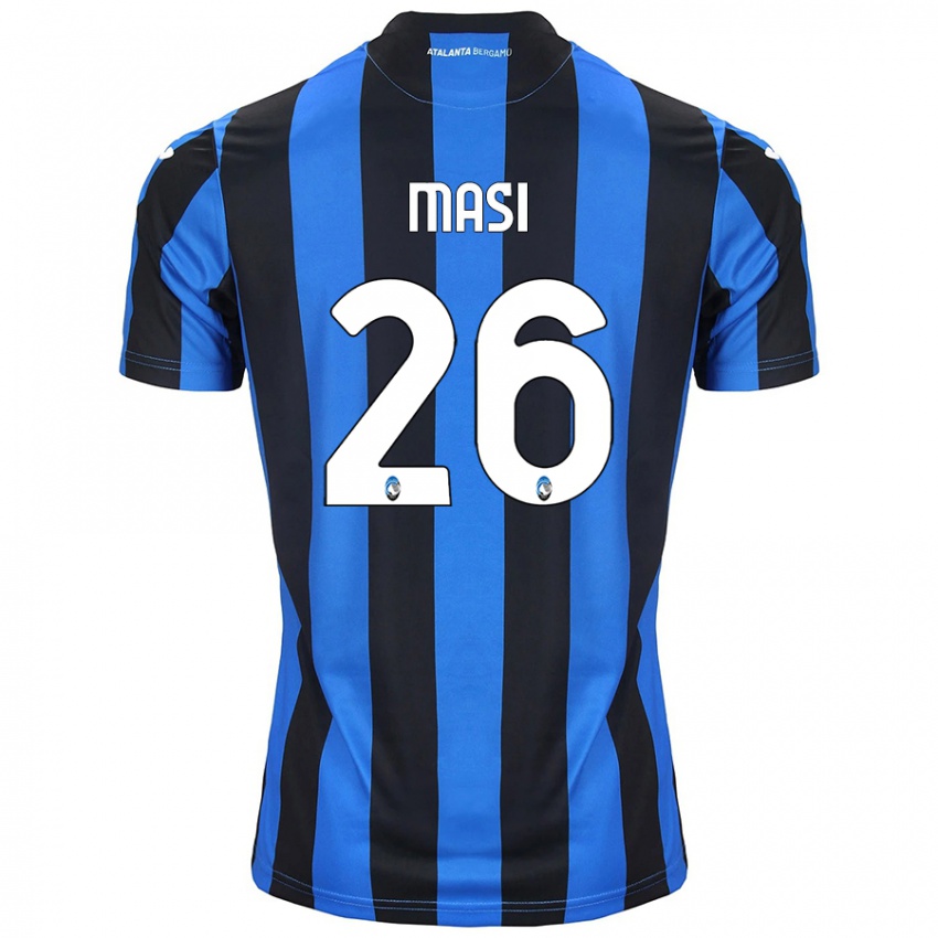 Niño Camiseta Alberto Masi #26 Azul Negro 1ª Equipación 2024/25 La Camisa