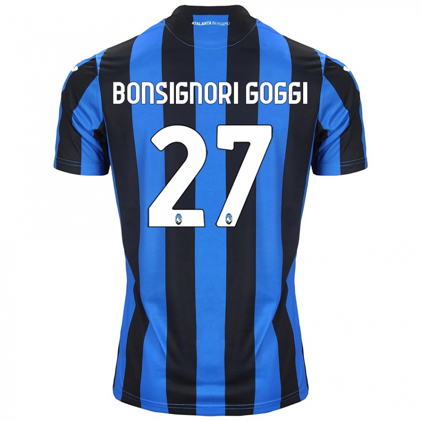 Niño Camiseta Lorenzo Bonsignori Goggi #27 Azul Negro 1ª Equipación 2024/25 La Camisa