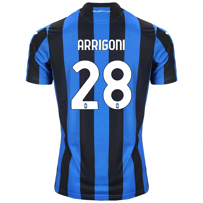 Niño Camiseta Mattia Arrigoni #28 Azul Negro 1ª Equipación 2024/25 La Camisa