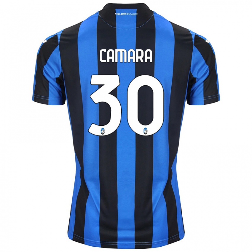 Niño Camiseta Henry Camara #30 Azul Negro 1ª Equipación 2024/25 La Camisa