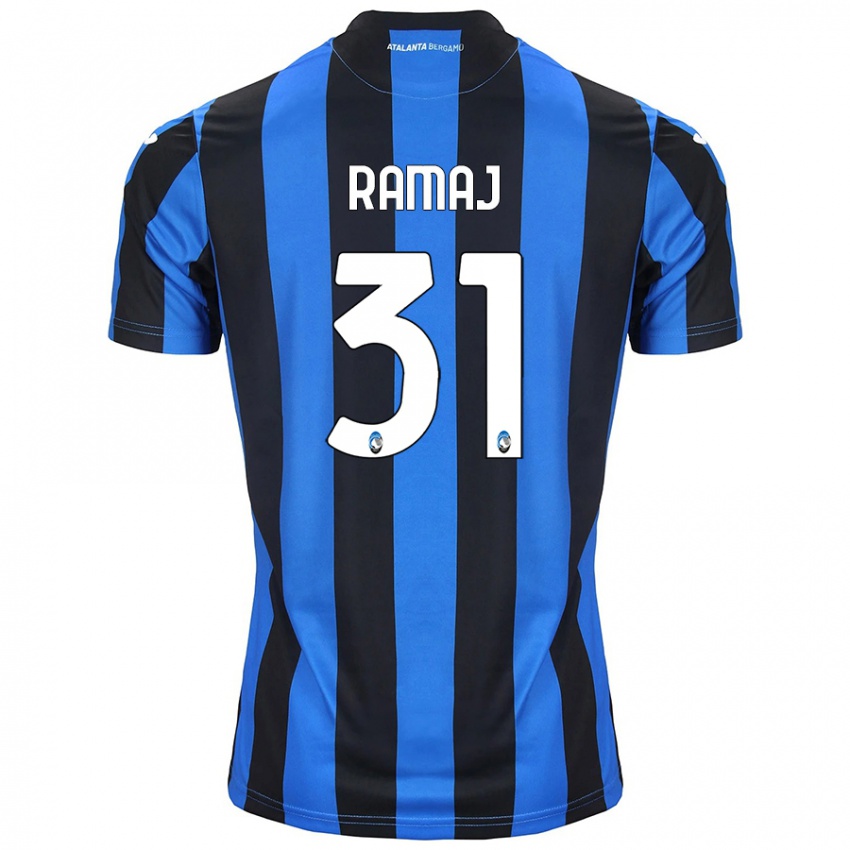 Niño Camiseta Gabriel Ramaj #31 Azul Negro 1ª Equipación 2024/25 La Camisa