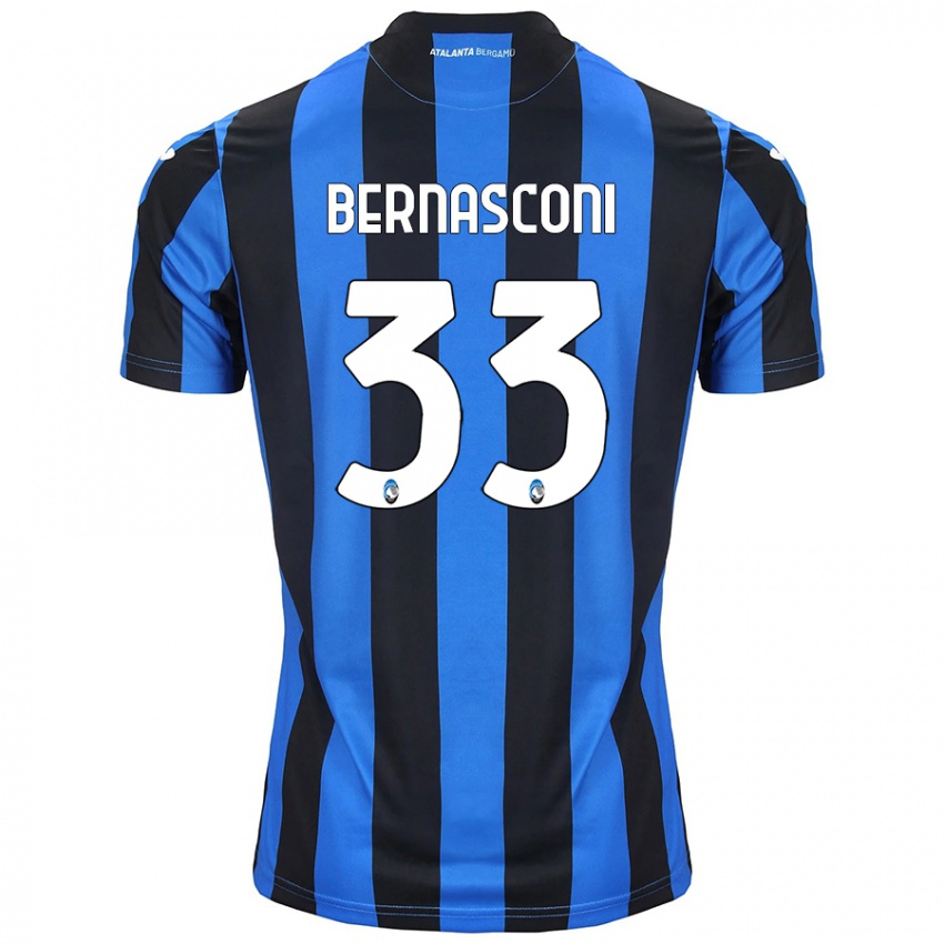 Niño Camiseta Lorenzo Bernasconi #33 Azul Negro 1ª Equipación 2024/25 La Camisa