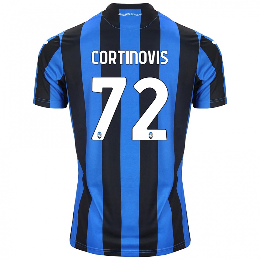 Niño Camiseta Alessandro Cortinovis #72 Azul Negro 1ª Equipación 2024/25 La Camisa