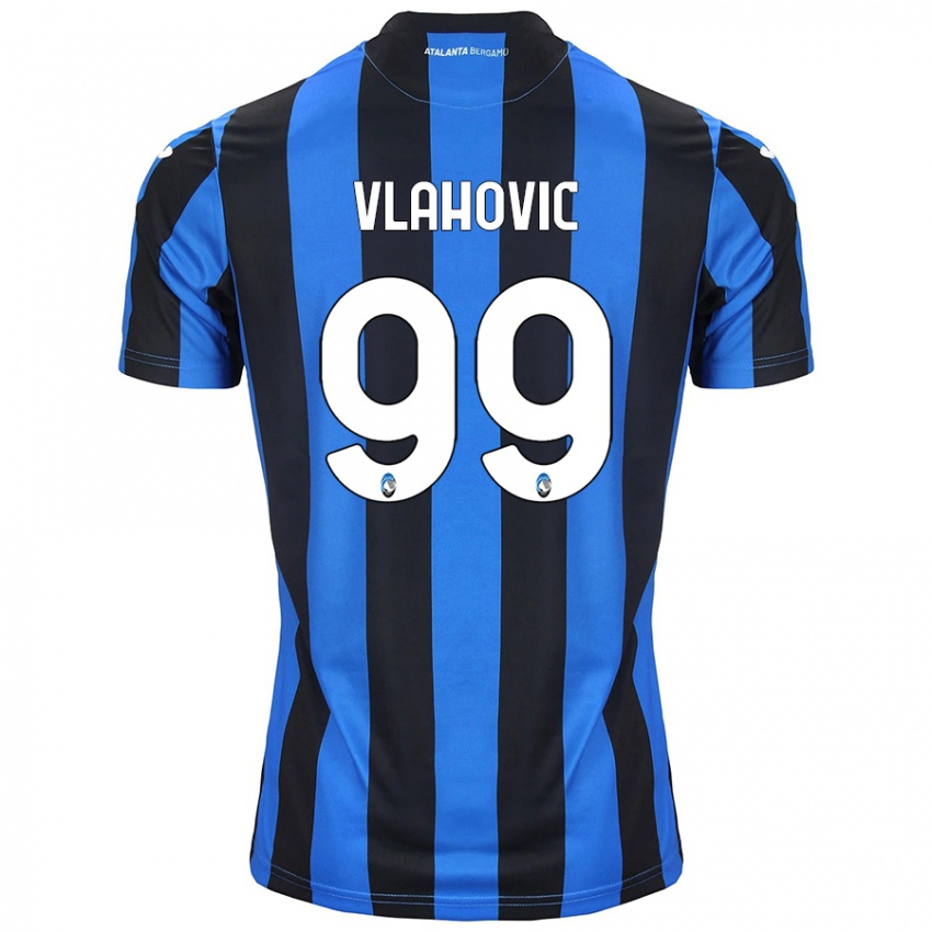 Niño Camiseta Vanja Vlahovic #99 Azul Negro 1ª Equipación 2024/25 La Camisa