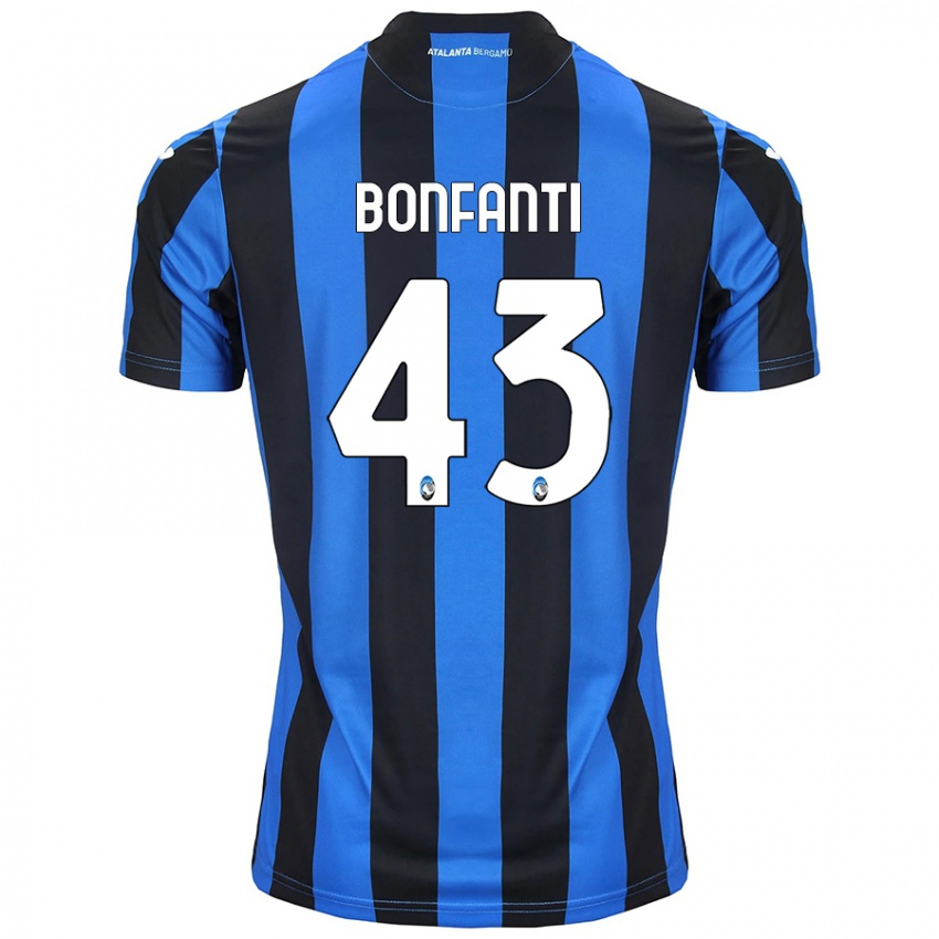 Niño Camiseta Giovanni Bonfanti #43 Azul Negro 1ª Equipación 2024/25 La Camisa