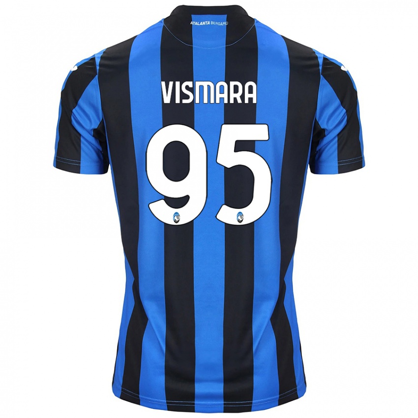 Niño Camiseta Paolo Vismara #95 Azul Negro 1ª Equipación 2024/25 La Camisa