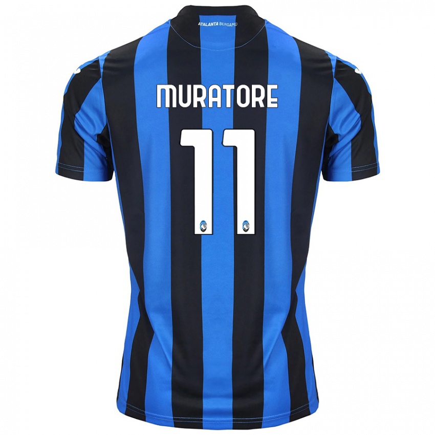 Niño Camiseta Simone Muratore #11 Azul Negro 1ª Equipación 2024/25 La Camisa